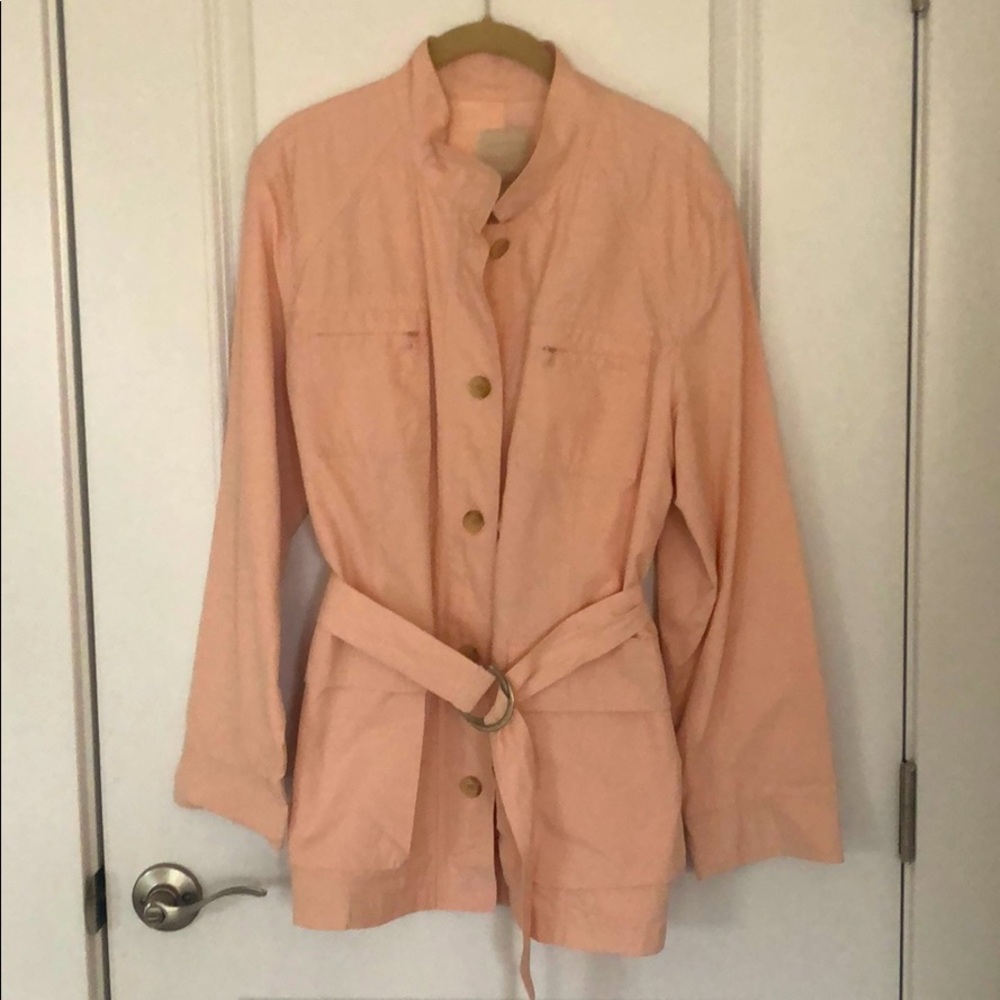 Pink belted jacket
